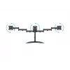 Suporte de mesa para monitor MULTIBRACKETS M Deskstand Basic Triple — 3 vias, VESA 75x75–100x100, suporta até 24 kg, para ecrãs de 15 a 27 polegadas, preto