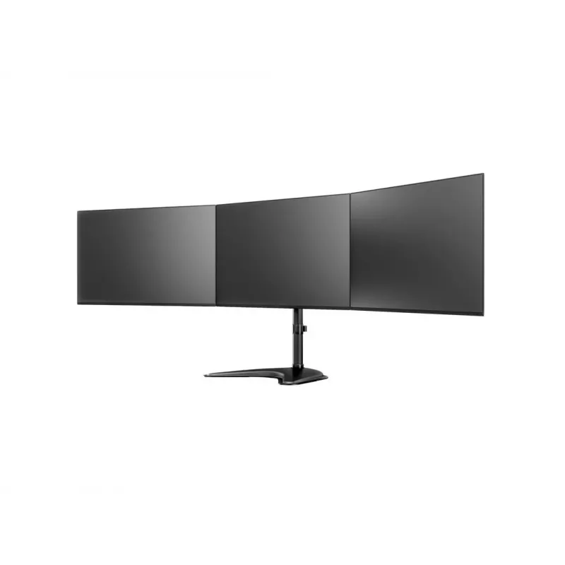 Suporte de mesa para monitor MULTIBRACKETS M Deskstand Basic Triple — 3 vias, VESA 75x75–100x100, suporta até 24 kg, para ecrãs de 15 a 27 polegadas, preto