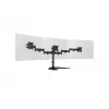 Suporte de mesa para monitor MULTIBRACKETS M Deskstand Basic Triple — 3 vias, VESA 75x75–100x100, suporta até 24 kg, para ecrãs de 15 a 27 polegadas, preto