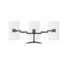 Suporte de mesa para monitor MULTIBRACKETS M Deskstand Basic Triple — 3 vias, VESA 75x75–100x100, suporta até 24 kg, para ecrãs de 15 a 27 polegadas, preto