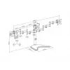 Suporte de mesa para monitor MULTIBRACKETS M Deskstand Basic Triple — 3 vias, VESA 75x75–100x100, suporta até 24 kg, para ecrãs de 15 a 27 polegadas, preto