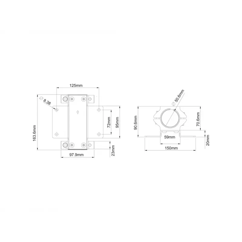 Multibrackets M Pro Series - abraçadeira para tubo