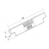 Tampa terminal de calha Multibrackets M Pro Series preto plástico 120 mm