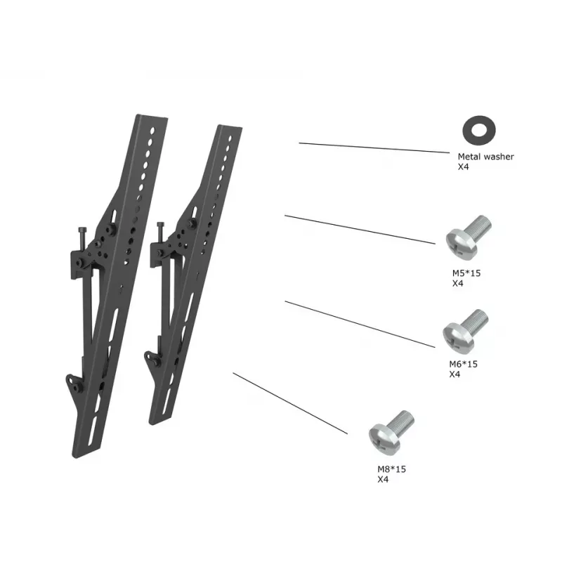Braço de montagem para ecrã plano MULTIBRACKETS M Pro Series Tilt Arms 400mm, preto, alumínio/aço, 2 unidades