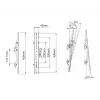 Braço de montagem para ecrã plano MULTIBRACKETS M Pro Series Tilt Arms 400mm, preto, alumínio/aço, 2 unidades