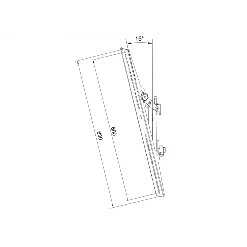Braço de suporte para ecrã plano MULTIBRACKETS M Pro Series Tilt Arms 600 mm, aço, preto, 2 unidades