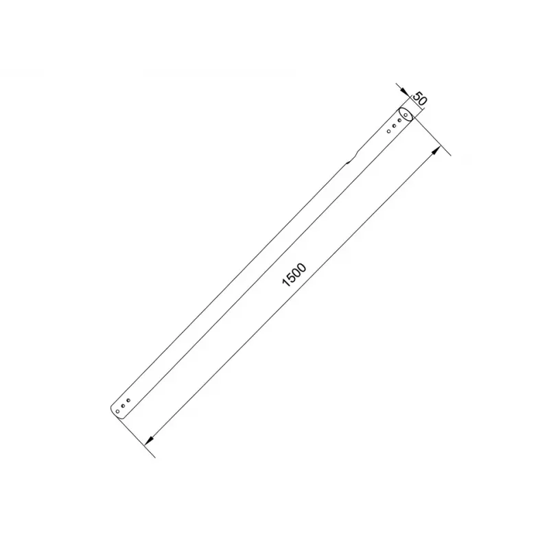Tubo Multibrackets M Pro Series Extension Pipe 1,5 m preto aço