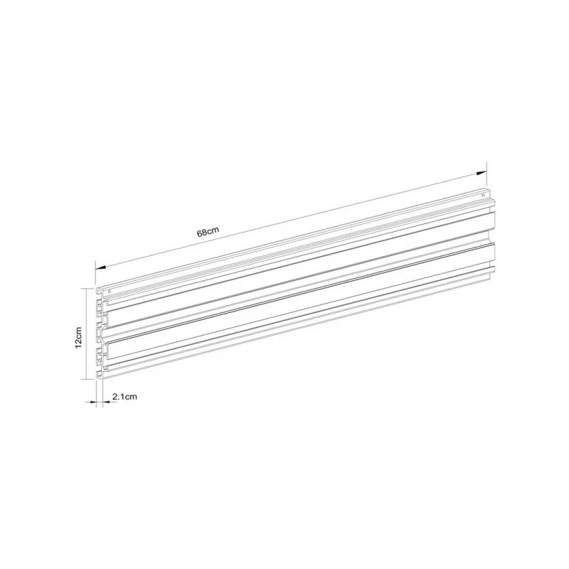Calha Multibrackets M Pro Series Single Screen Rail 68cm preto