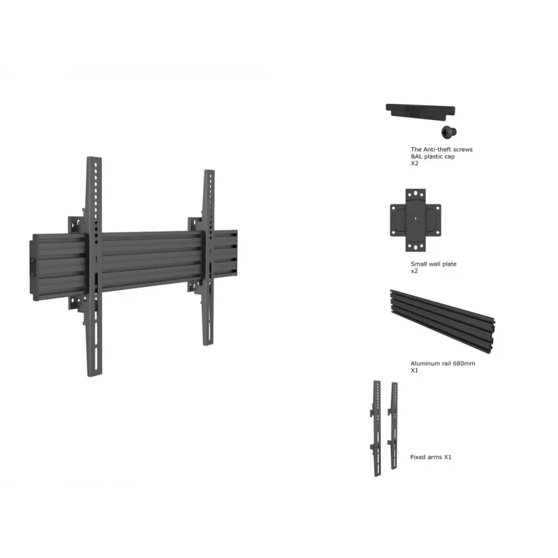Multibrackets M Wallmount Pro MBW1U Fixed preto 50 kg 40-65 polegadas