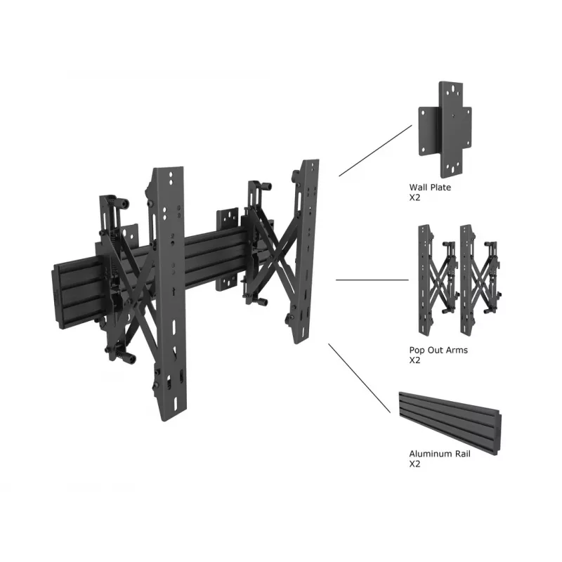 Suporte de parede Multibrackets M Wallmount Pro MBW1U preto 30 kg 40-65 polegadas