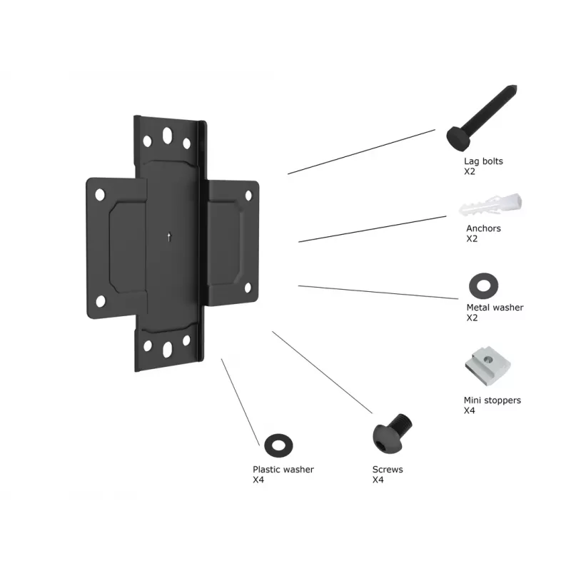 Multibrackets M Pro Series - chapa de parede pequena
