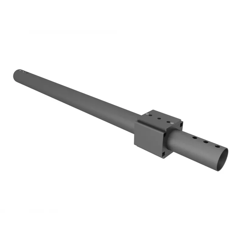 Gabarito de perfuração de mastro MULTIBRACKETS M Pro Series — caixa de aço, preto, 76,5×78,2 mm, 1,5 kg