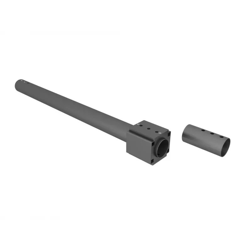 Gabarito de perfuração de mastro MULTIBRACKETS M Pro Series — caixa de aço, preto, 76,5×78,2 mm, 1,5 kg