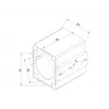 Gabarito de perfuração de mastro MULTIBRACKETS M Pro Series — caixa de aço, preto, 76,5×78,2 mm, 1,5 kg