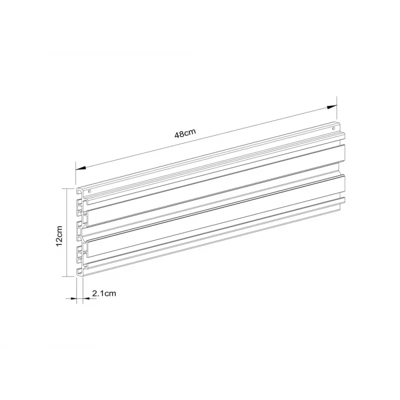 Calha Multibrackets M Pro Series Single Screen Rail 48cm preto