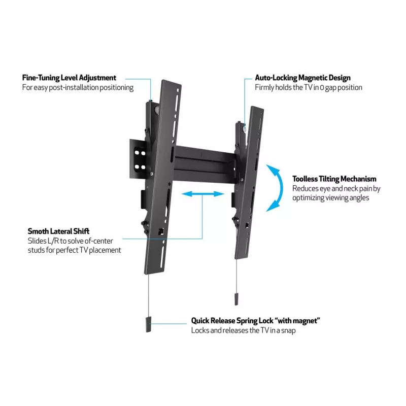 Suporte de parede Multibrackets M VESA Super slim Tilt 400 MAX, 81,3 cm (32