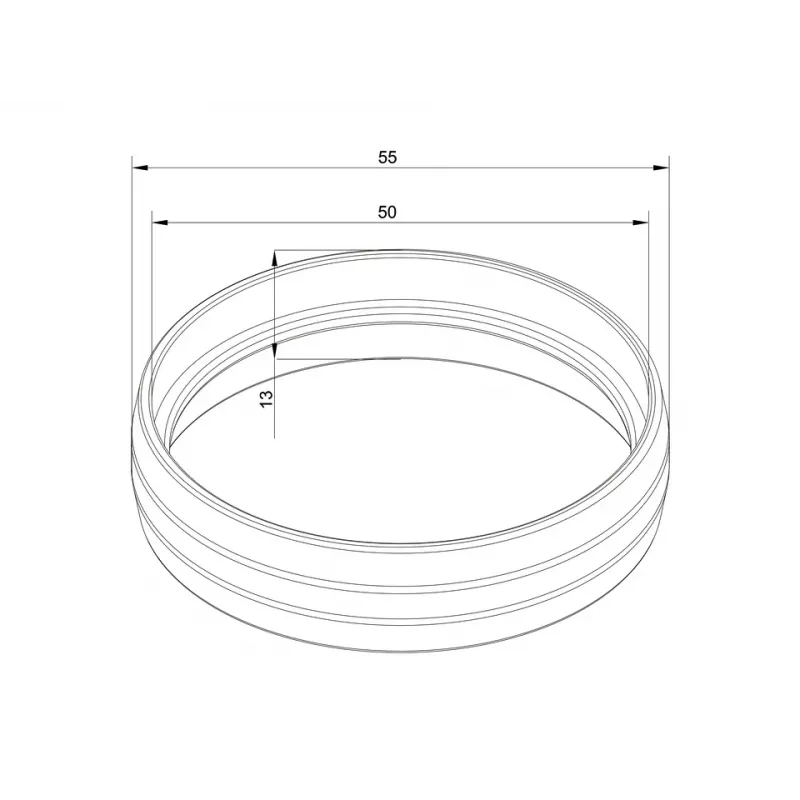 Cobertura de tubo Multibrackets M Pro Series External Pipe Cover branco plástico 10 g 13 mm 5,5 cm