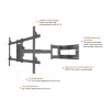 Multibrackets M Universal Long Reach Arm 1010mm HD Single 40kg 42-75 polegadas