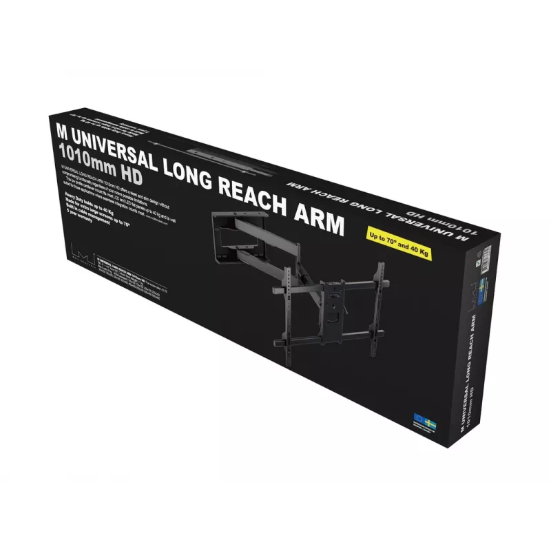 Multibrackets M Universal Long Reach Arm 1010mm HD Single 40kg 42-75 polegadas