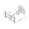 Multibrackets M Universal Long Reach Arm 1010mm HD Single 40kg 42-75 polegadas