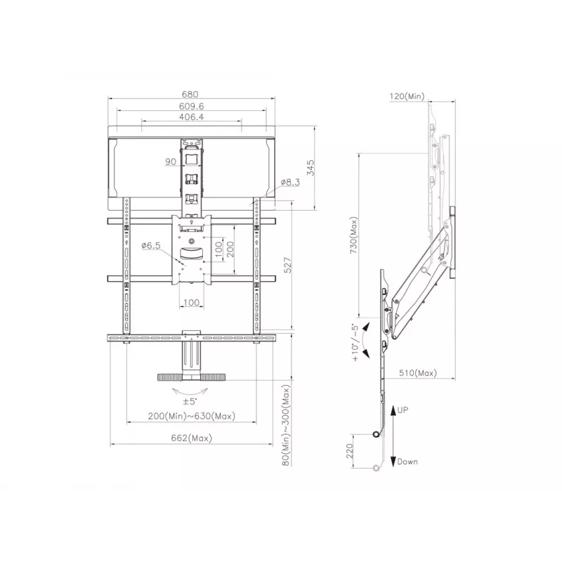 Suporte, Multibrackets, M Pull Down Full Motion Flexarm