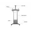 Multibrackets M Motorized Floorstand 120 kg preto incl. armário e prateleira para câmara