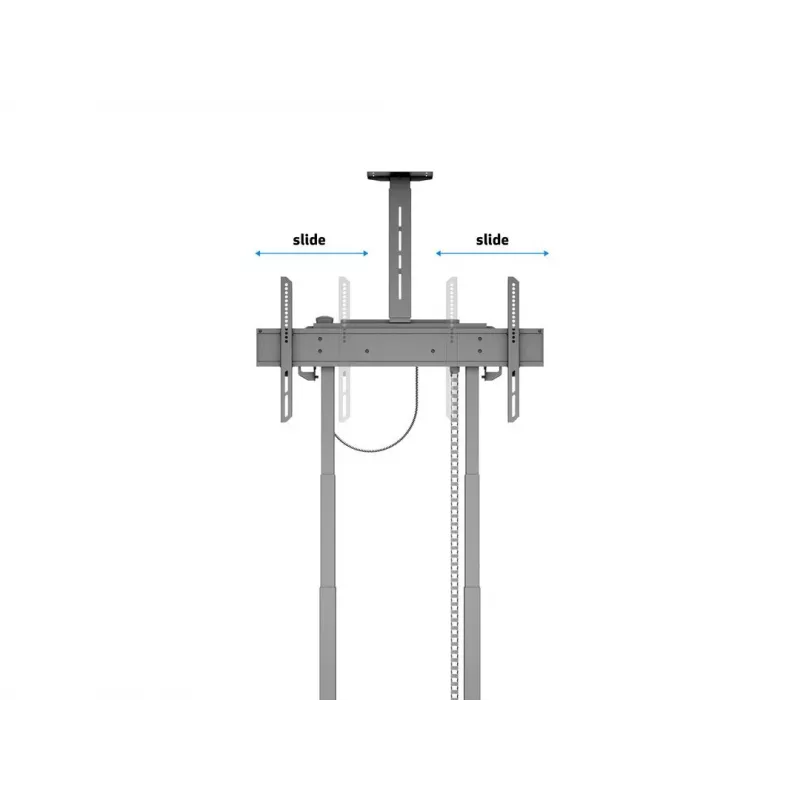Multibrackets M Motorized Floorstand 120 kg preto incl. armário e prateleira para câmara