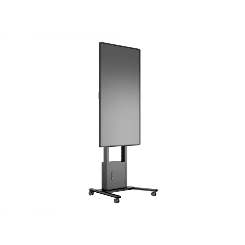Multibrackets M Motorized Floorstand 120 kg preto incl. armário e prateleira para câmara