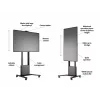 Multibrackets M Motorized Floorstand 120 kg preto incl. armário e prateleira para câmara