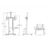 Multibrackets M Motorized Floorstand 120 kg preto incl. armário e prateleira para câmara