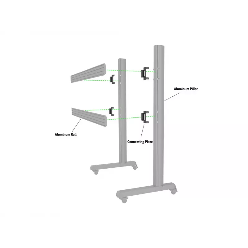 Placa para equipamento Multibrackets M Pro Series placa de ligação preto aço 2,1 kg