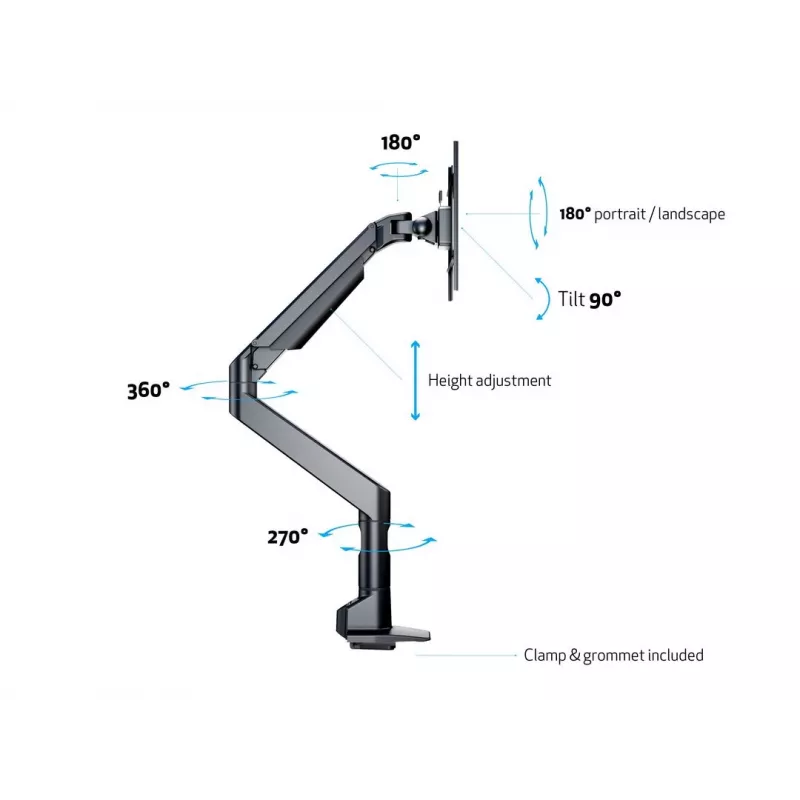 Multibrackets M VESA Gas Lift XL Single preto