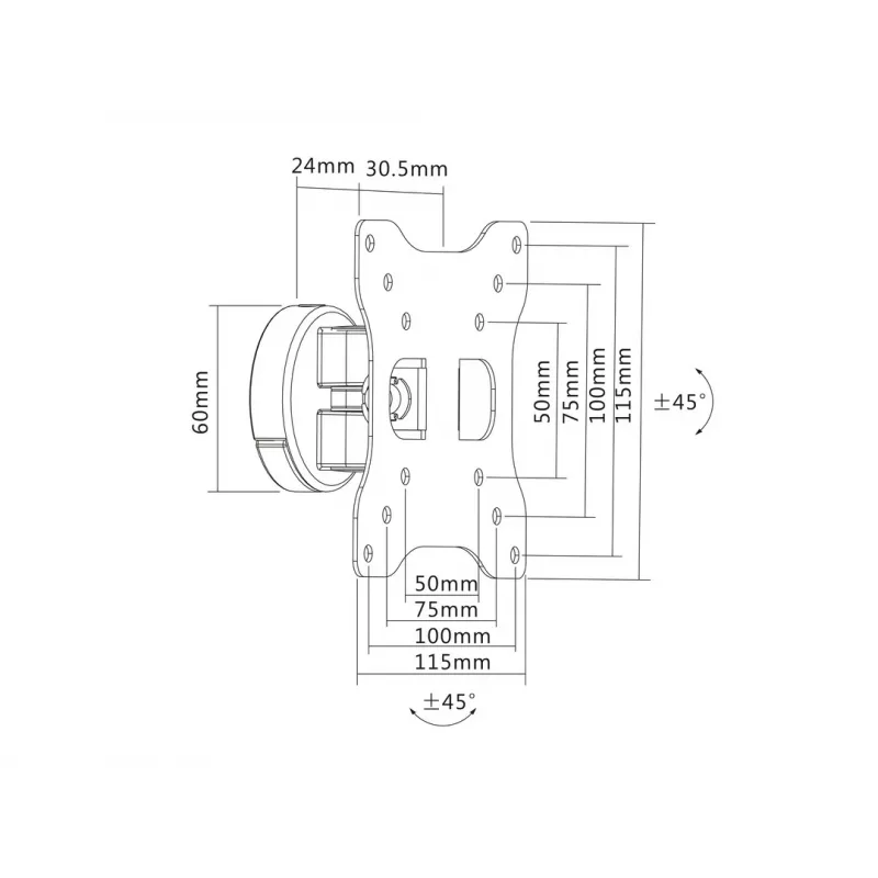 Suporte Full-Motion Multibrackets M VESA I 50 75 100