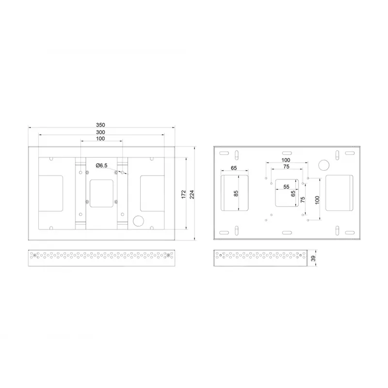 Multibrackets M Pro Series - caixa 13 polegadas QB13R & QB13R-T preto