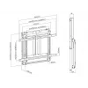 Suporte de parede MULTIBRACKETS M Counterbalanced HD para televisores de 37 polegadas–55 polegadas, VESA 200x200–800x400, 23–40 kg, ajuste de altura 0–400 mm, preto