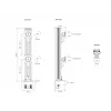 Multibrackets M VESA Deskmount HD Dual Vertical Widescreen 32 polegadas – 50 polegadas aperto/passagem