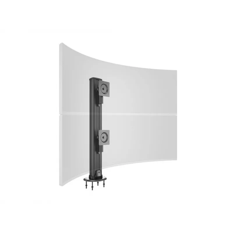 Base de passagem MULTIBRACKETS M Deskmount HD — caixa em alumínio, preto, Ø 21 cm, A 40 mm, 500 g