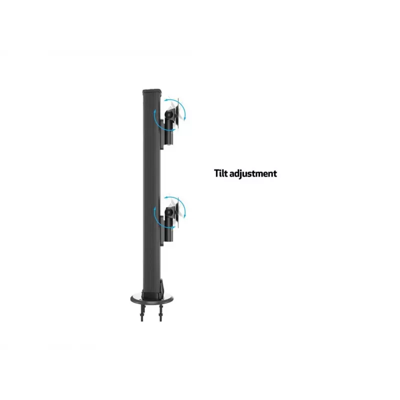 Base de passagem MULTIBRACKETS M Deskmount HD — caixa em alumínio, preto, Ø 21 cm, A 40 mm, 500 g