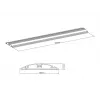 Multibrackets M cobertura de cabos chão alumínio – 139 mm L – 750 mm C