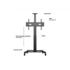 Multibrackets M suporte de chão público motorizado coluna única 170 HD 60 kg de capacidade 32-75 polegadas