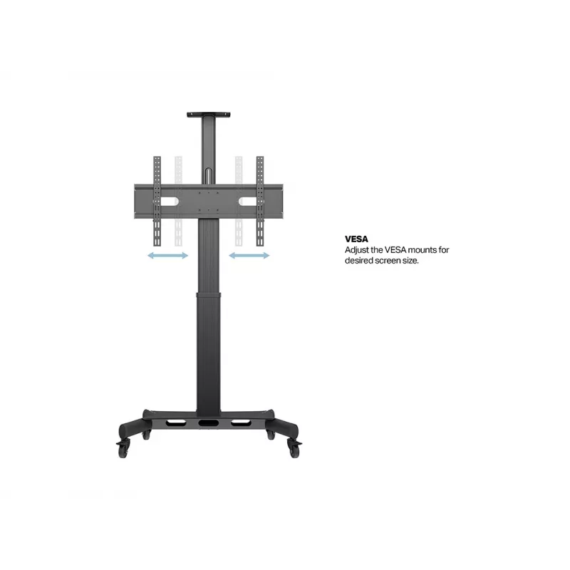 Multibrackets M suporte de chão público motorizado coluna única 170 HD 60 kg de capacidade 32-75 polegadas