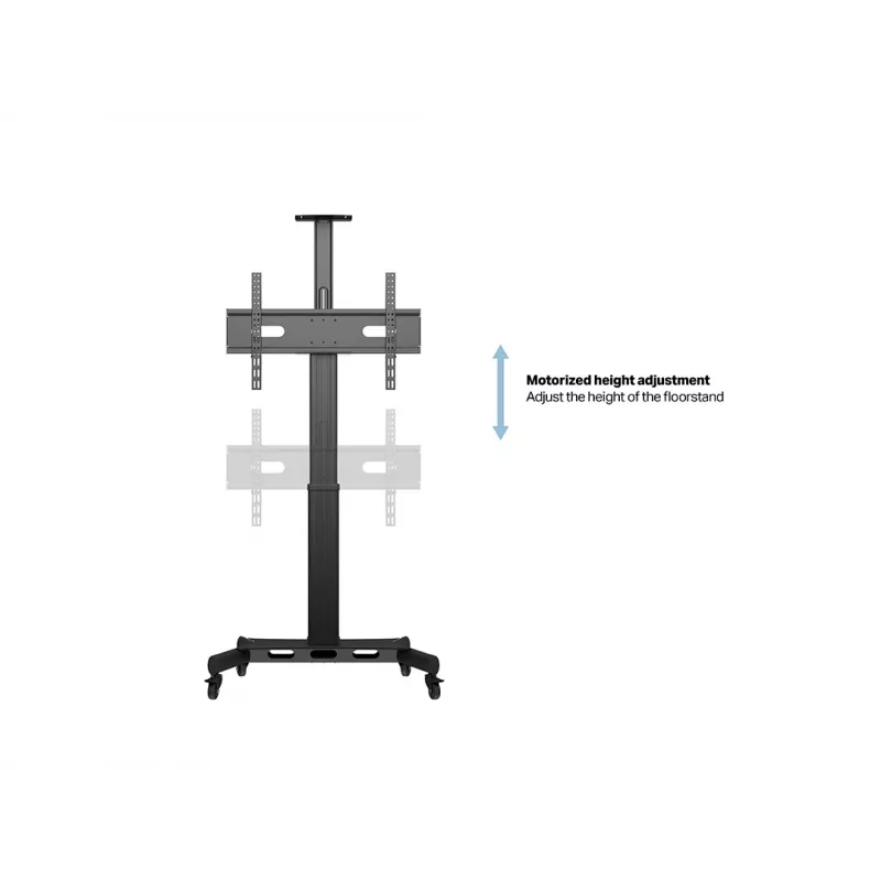 Multibrackets M suporte de chão público motorizado coluna única 170 HD 60 kg de capacidade 32-75 polegadas