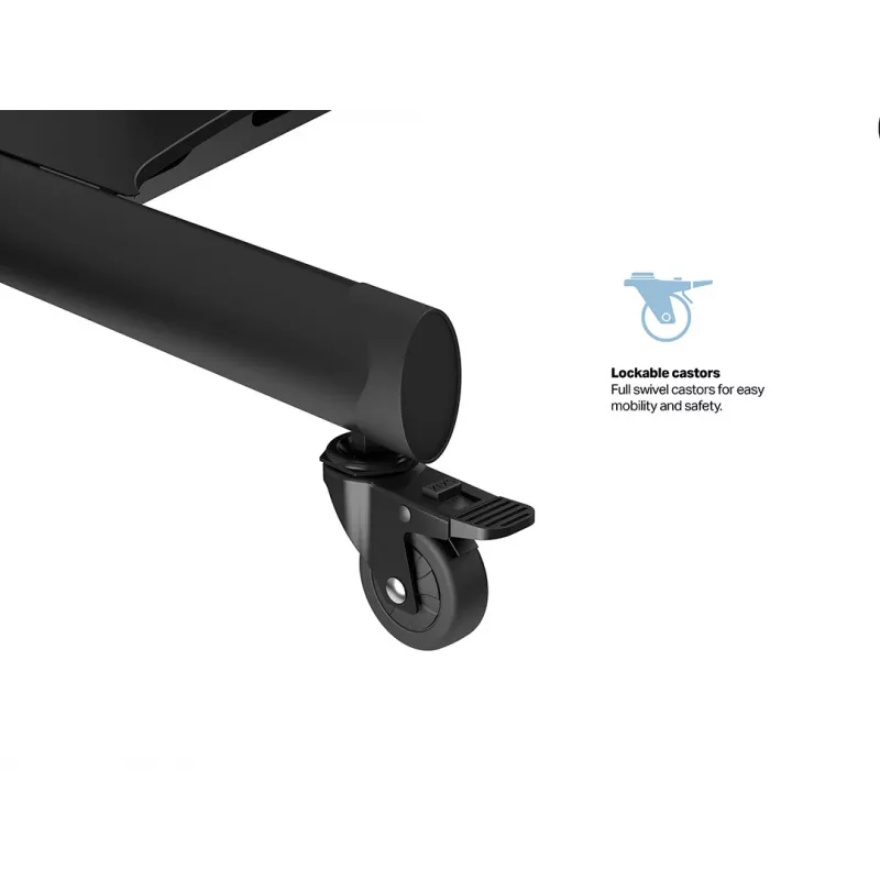 Multibrackets M suporte de chão público motorizado coluna única 170 HD 60 kg de capacidade 32-75 polegadas