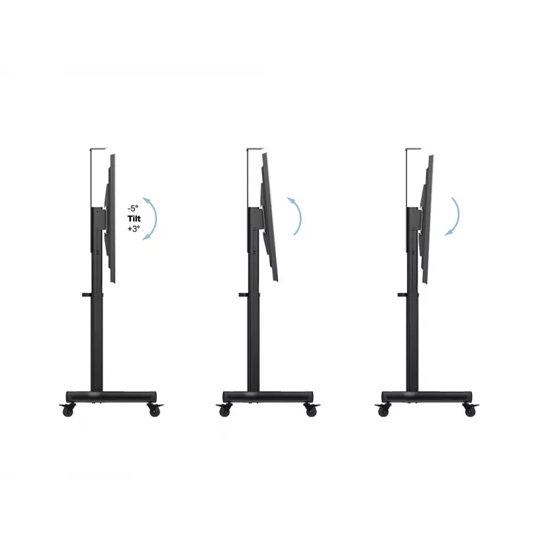 Multibrackets M suporte de chão público motorizado coluna única 170 HD 60 kg de capacidade 32-75 polegadas
