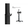 Multibrackets M suporte de chão público motorizado coluna única 170 HD 60 kg de capacidade 32-75 polegadas