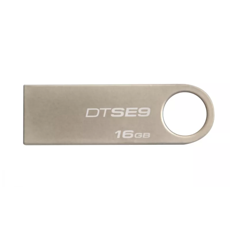 Pen drive KINGSTON DataTraveler SE9 16GB — USB Type-A 2.0, prateado, sem tampa
