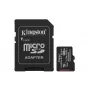 Cartão MicroSDXC Kingston 128 GB Industrial C10 A1 pSLC UHS-I, 100 MB/s leitura, 80 MB/s escrita, V30/U3, preto + adaptador SD
