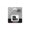 Cartão MicroSDXC Kingston 128 GB Industrial C10 A1 pSLC UHS-I, 100 MB/s leitura, 80 MB/s escrita, V30/U3, preto + adaptador SD