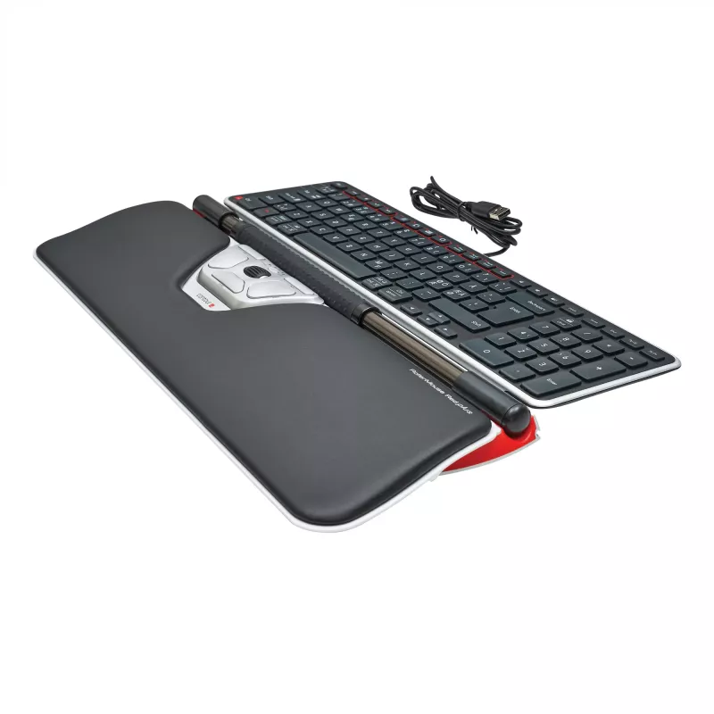 Contour Design RollerMouse Red Plus + Balance com fios, tamanho normal (100 %), com fios, USB, QWERTY, preto, rato incluído