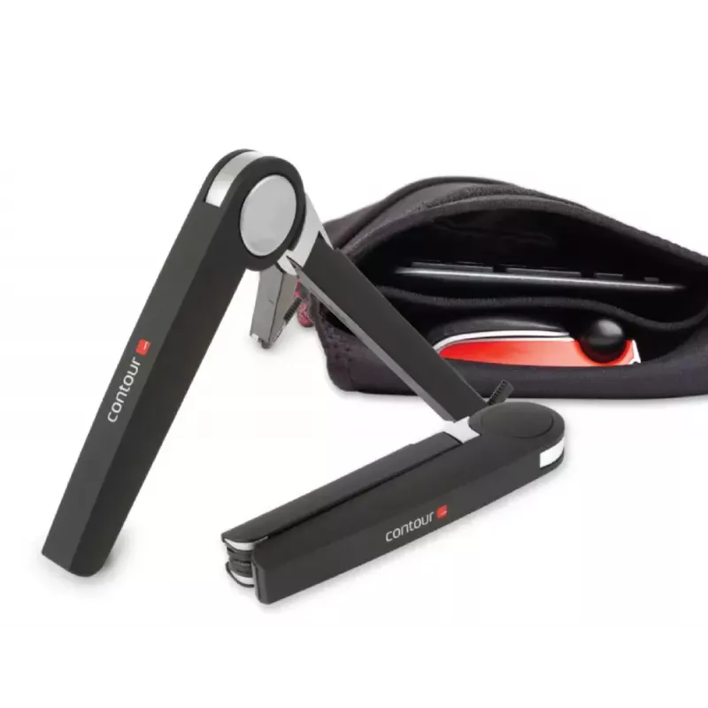 Contour RollerMouse Red Plus WL Travel Kit — RF sem fios, formato de teclado tamanho normal, preto, inclui rato e apoio de pulso